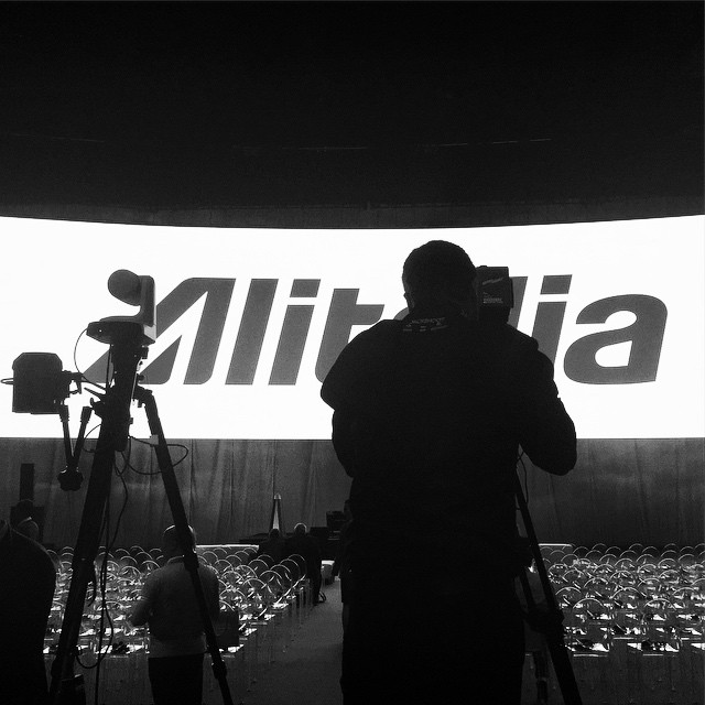 Evento pubblico in casa Alitalia